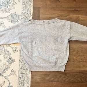 SO Light Gray Scoop Neck Sweater